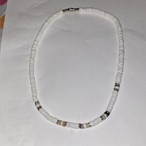 White Puka Shell Beaded Necklace Men's 18 Inches